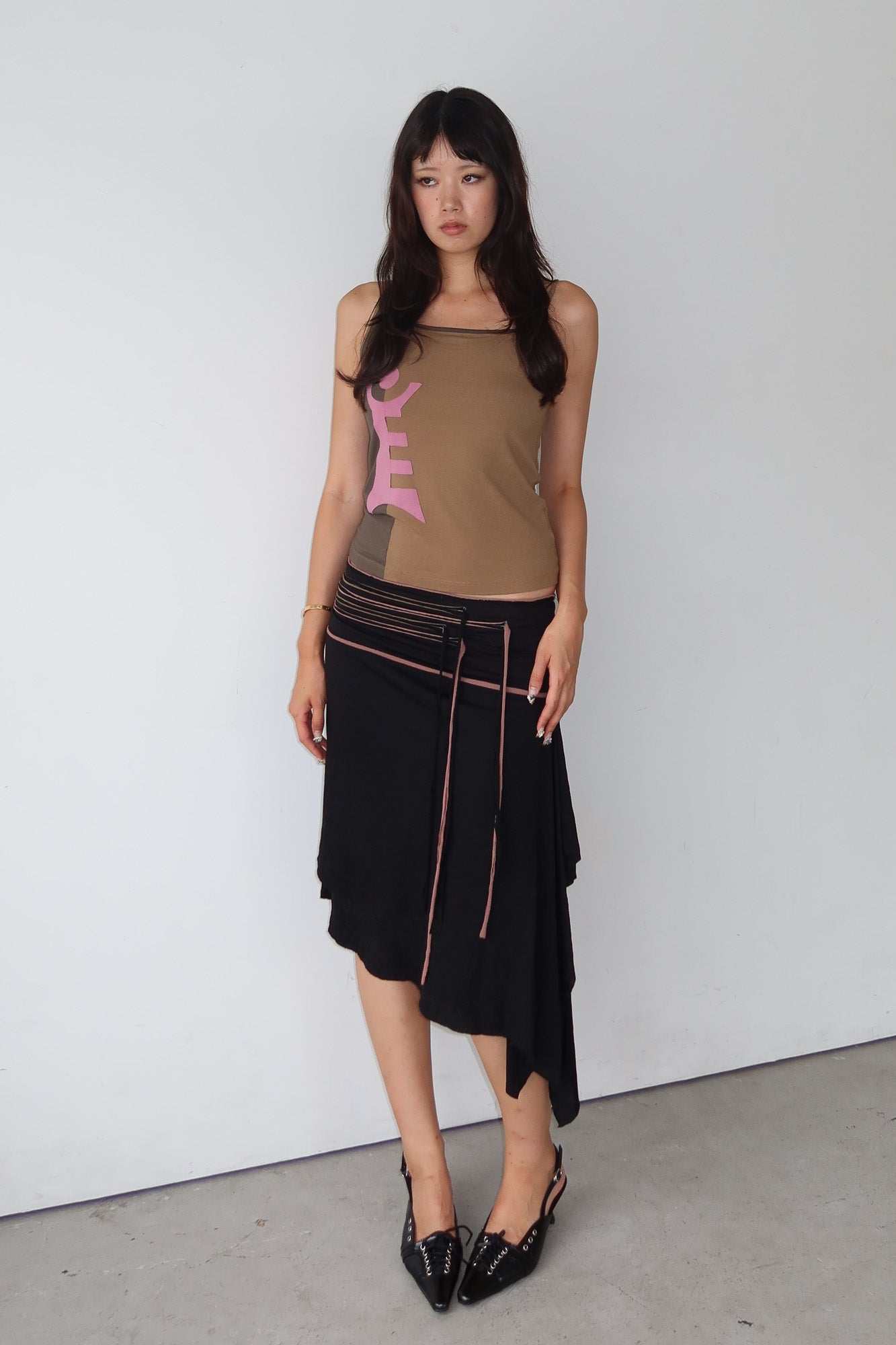 cop copine | asymmetrical ribbon skirt