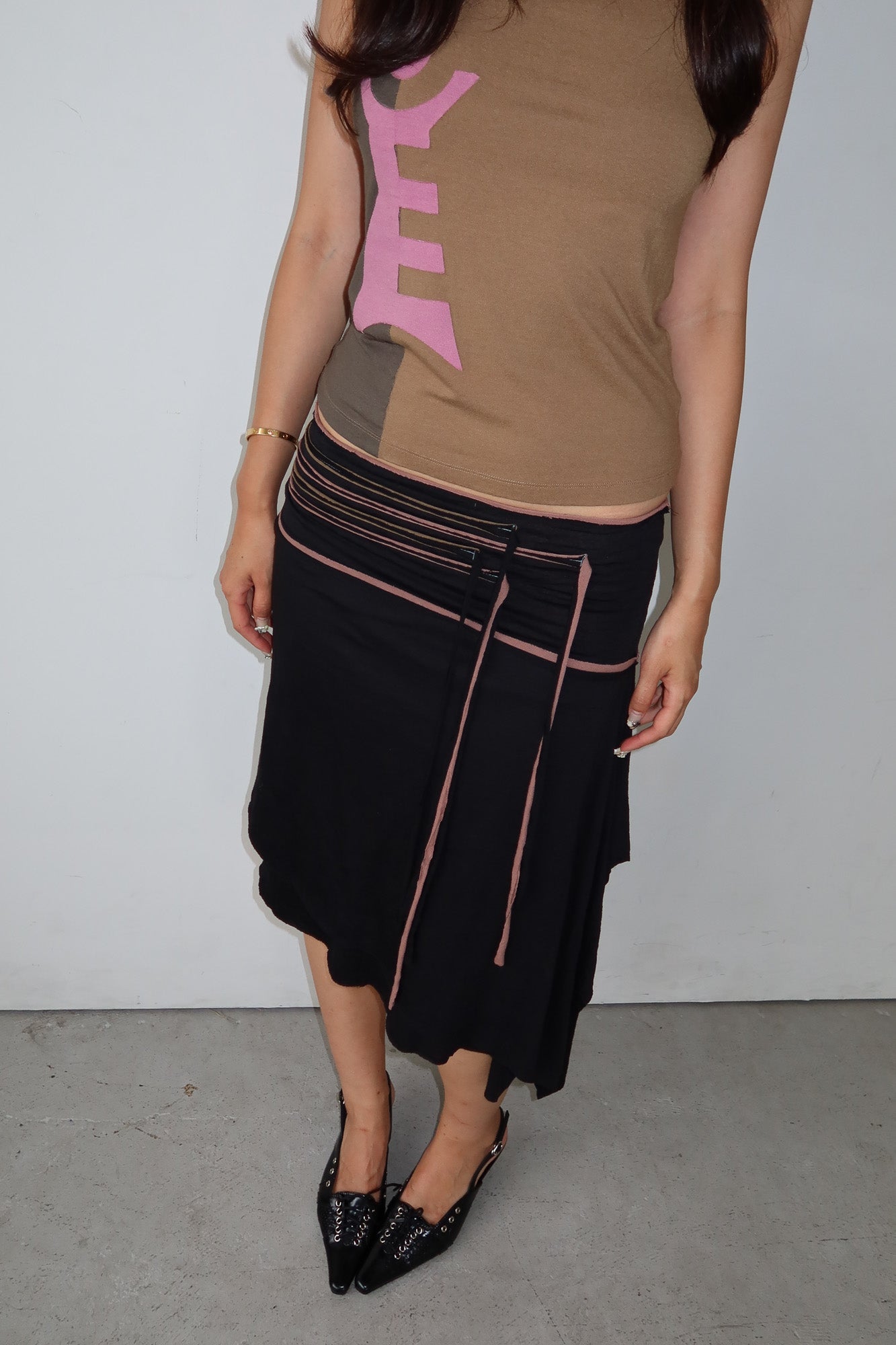 cop copine | asymmetrical ribbon skirt