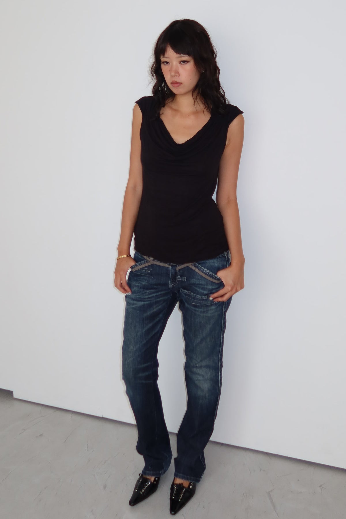 cowl neck top