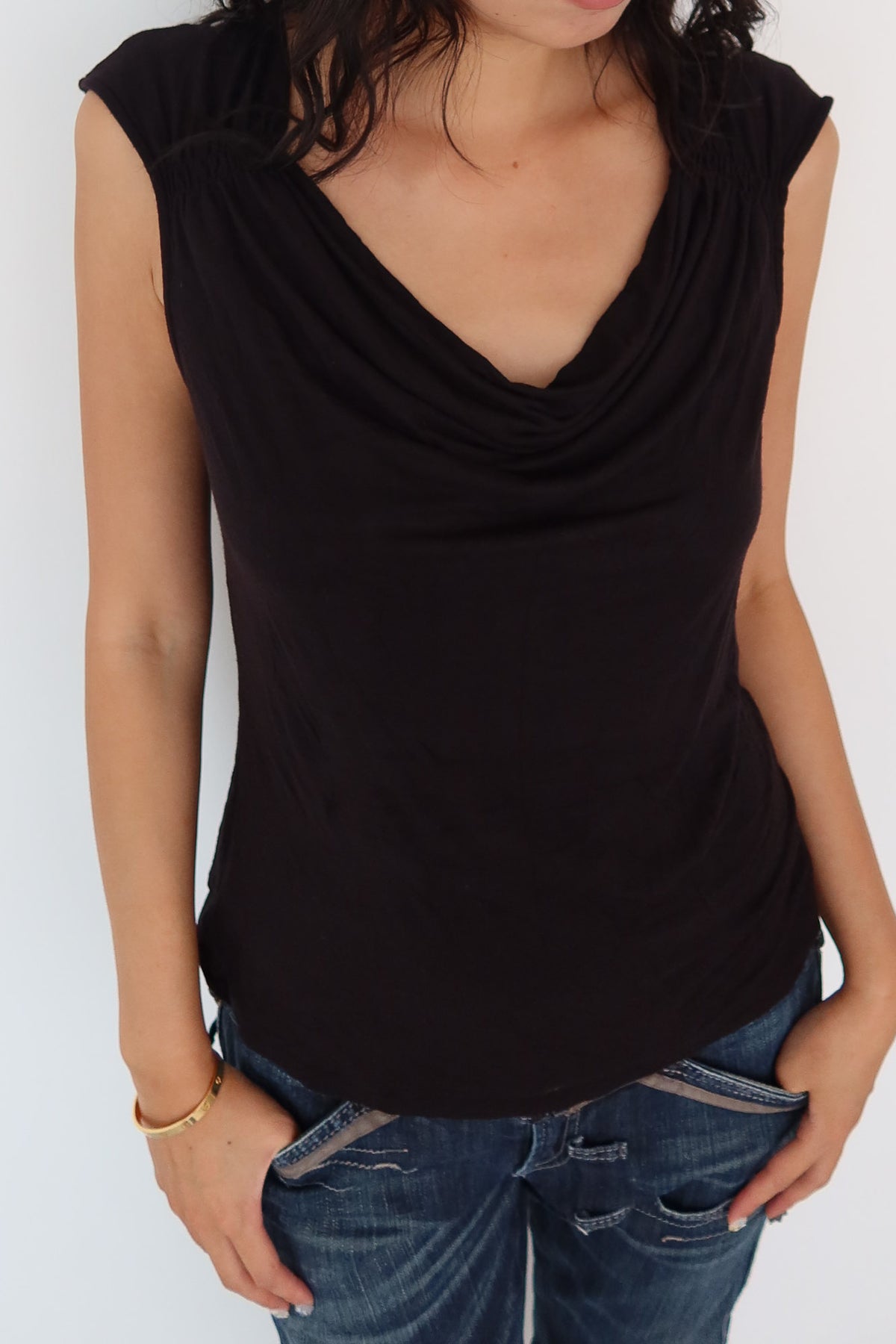 cowl neck top