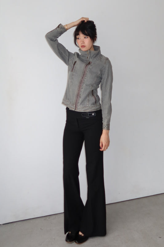 comme ca ism | denim high neck jacket