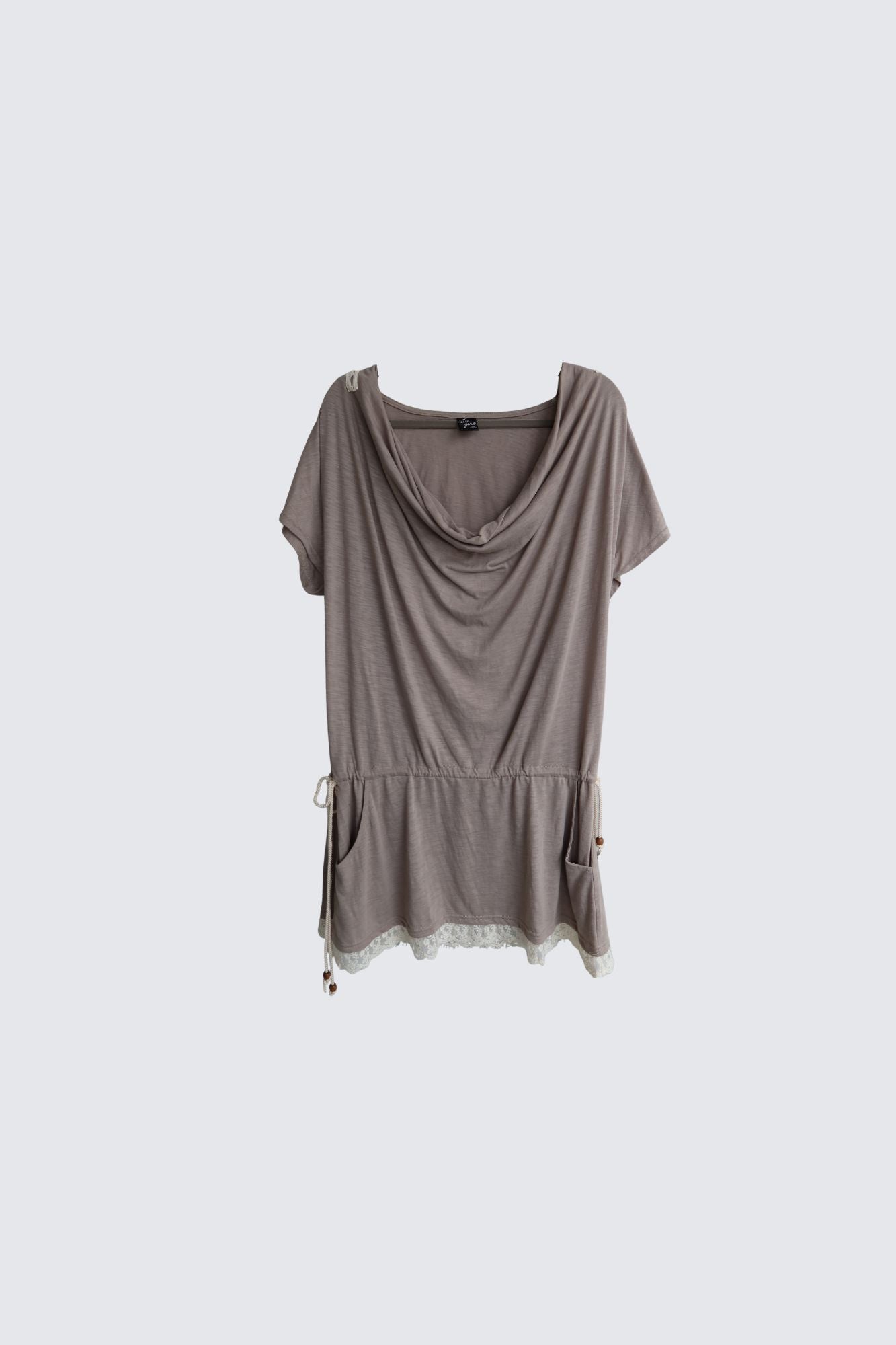 beige off shoulder dress