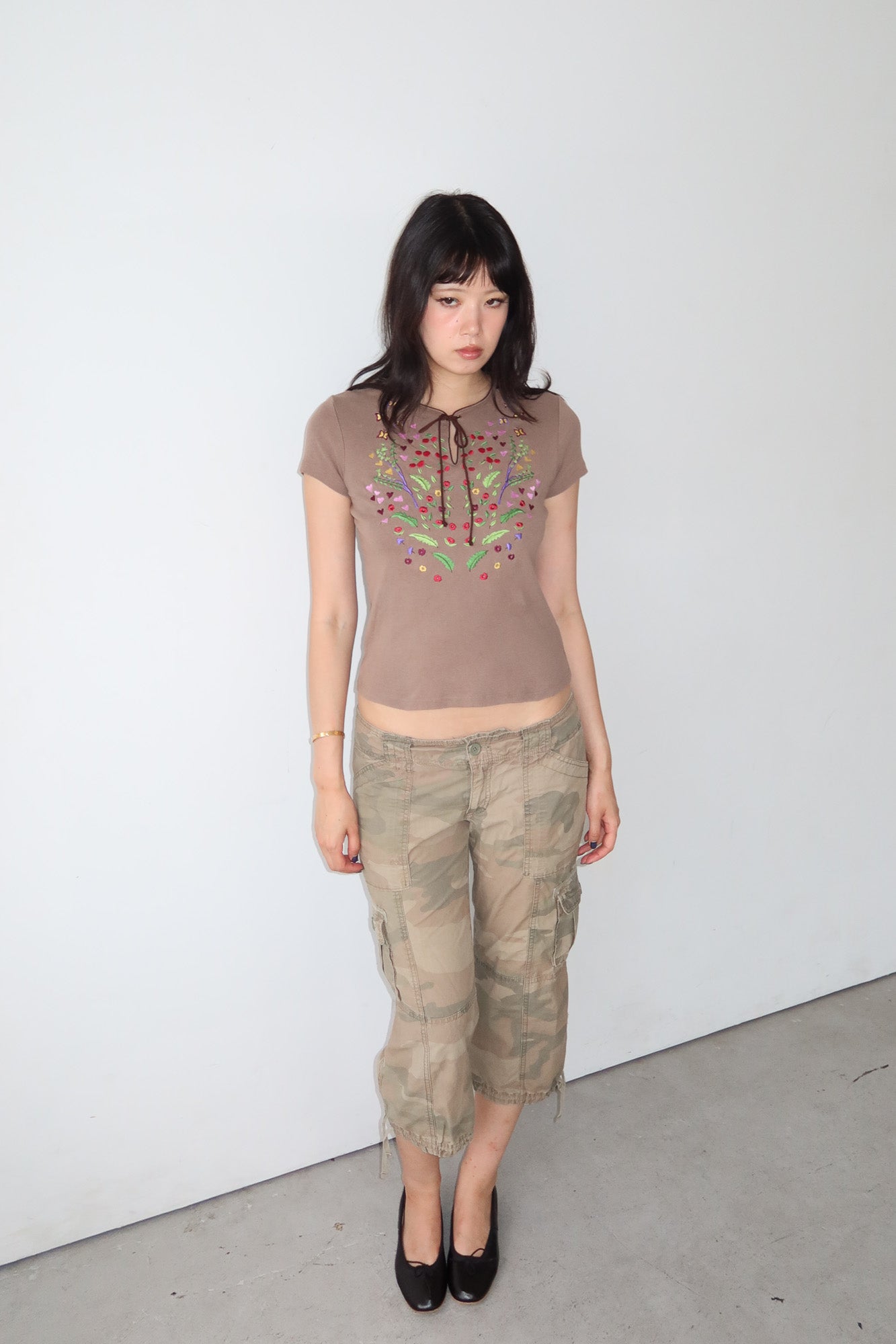 sonia rykiel | flower tie-up top