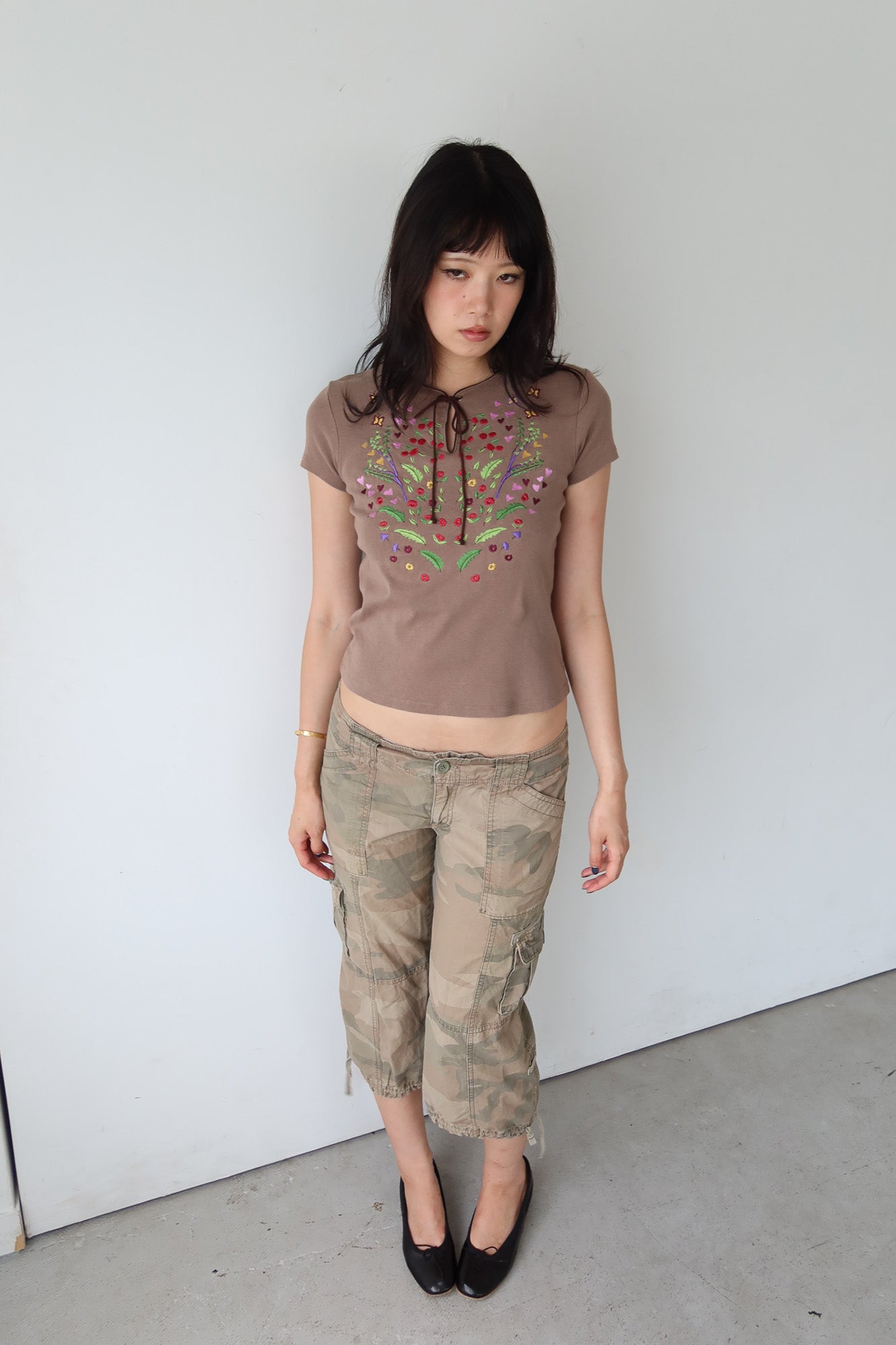 sonia rykiel | flower tie-up top