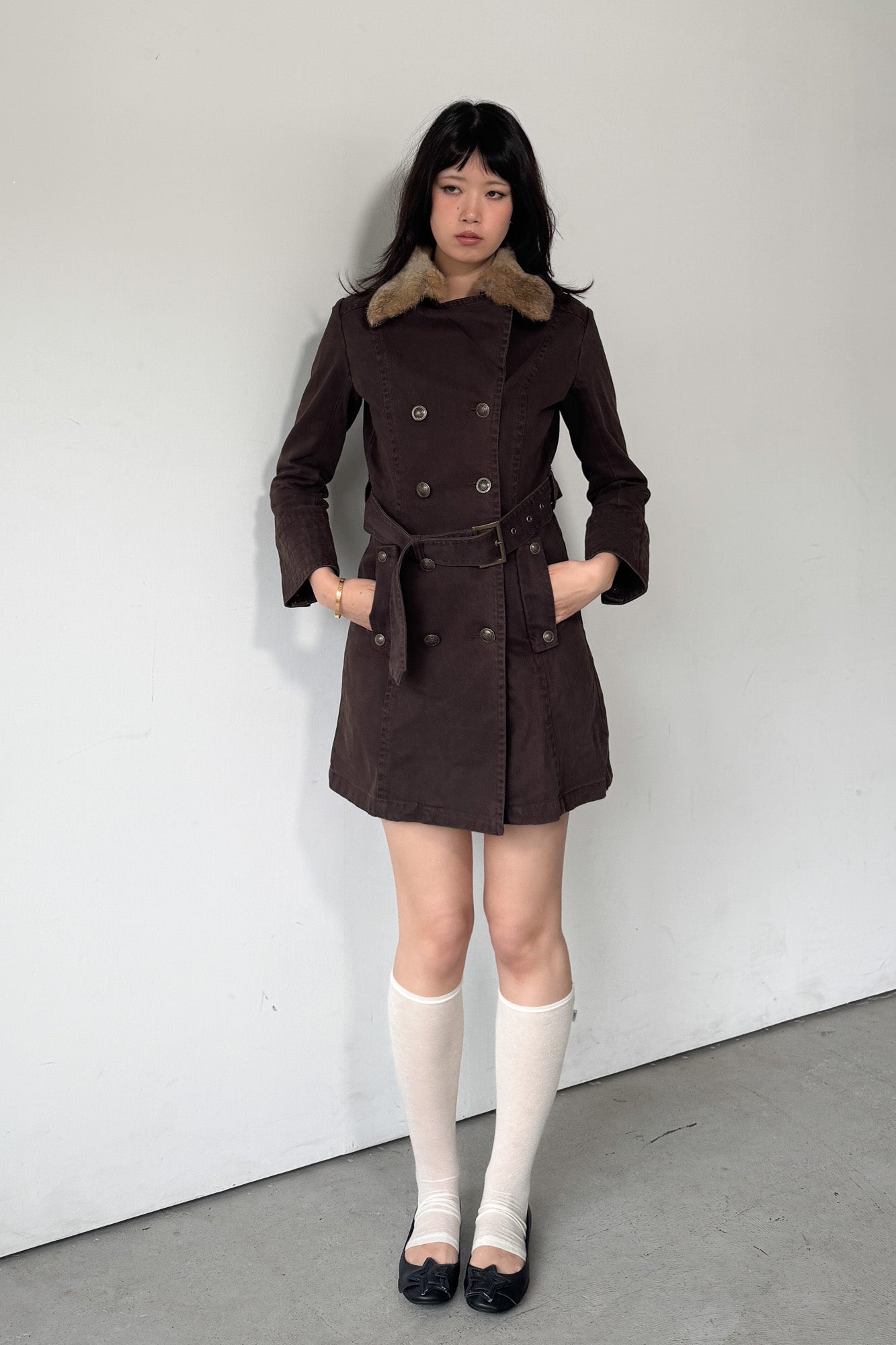 fur collar coat
