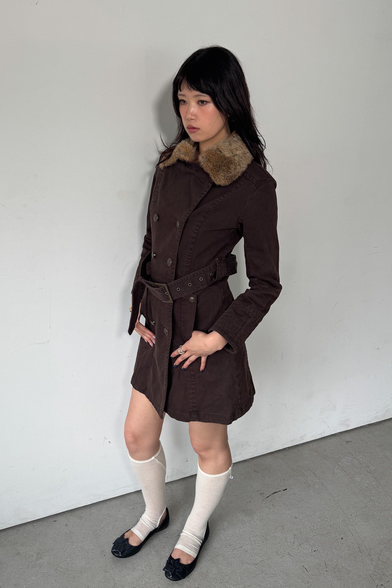 fur collar coat