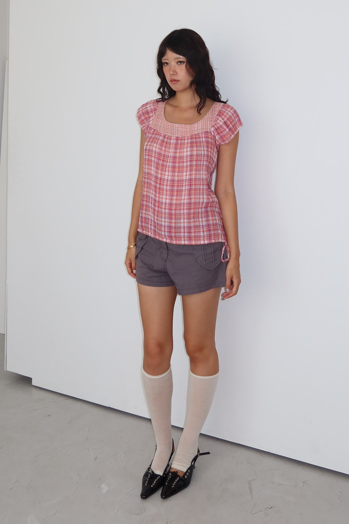 french brand | gingham top
