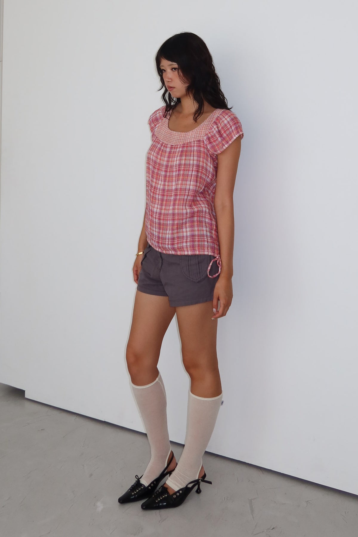 french brand | gingham top
