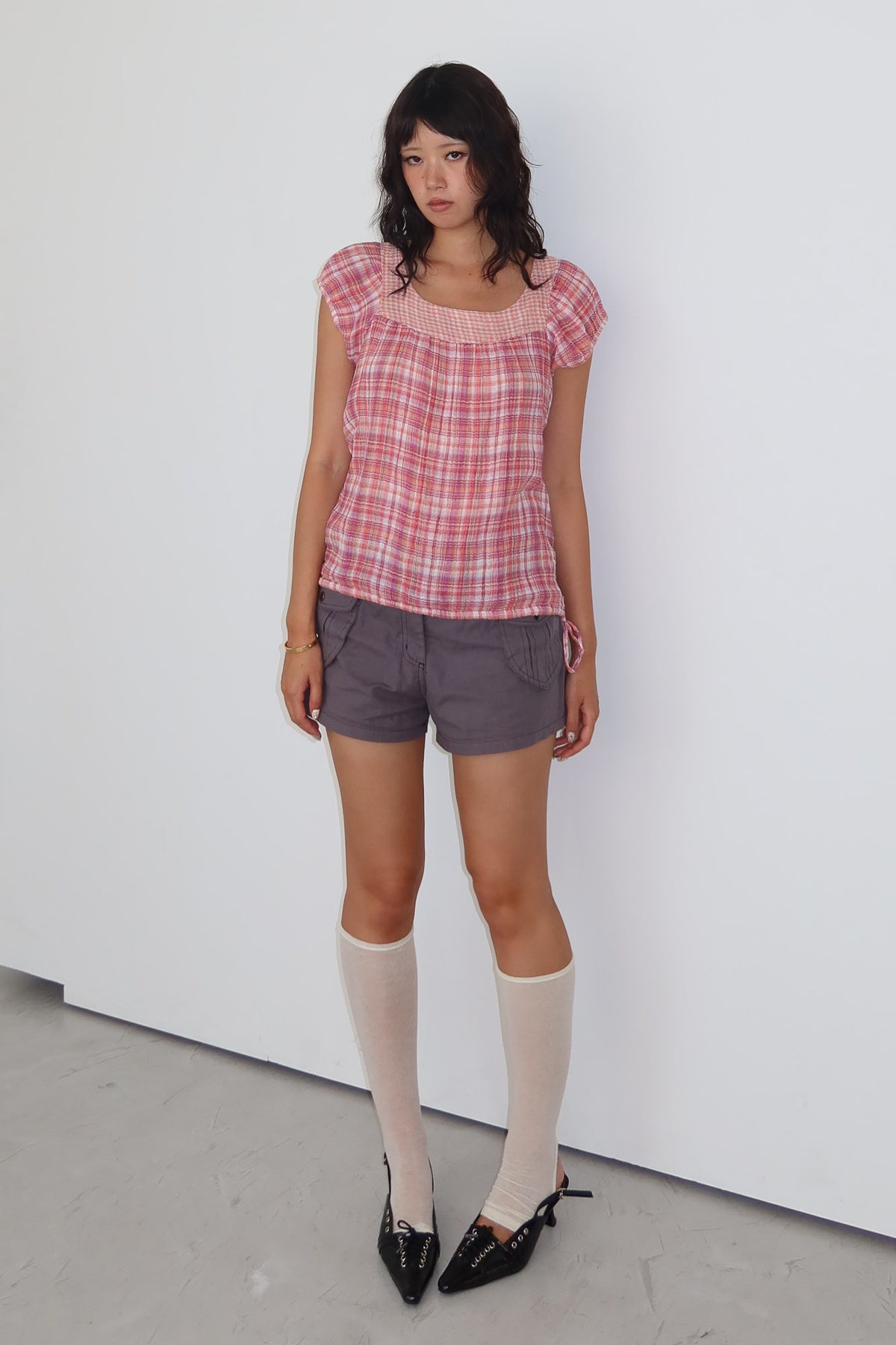 french brand | gingham top