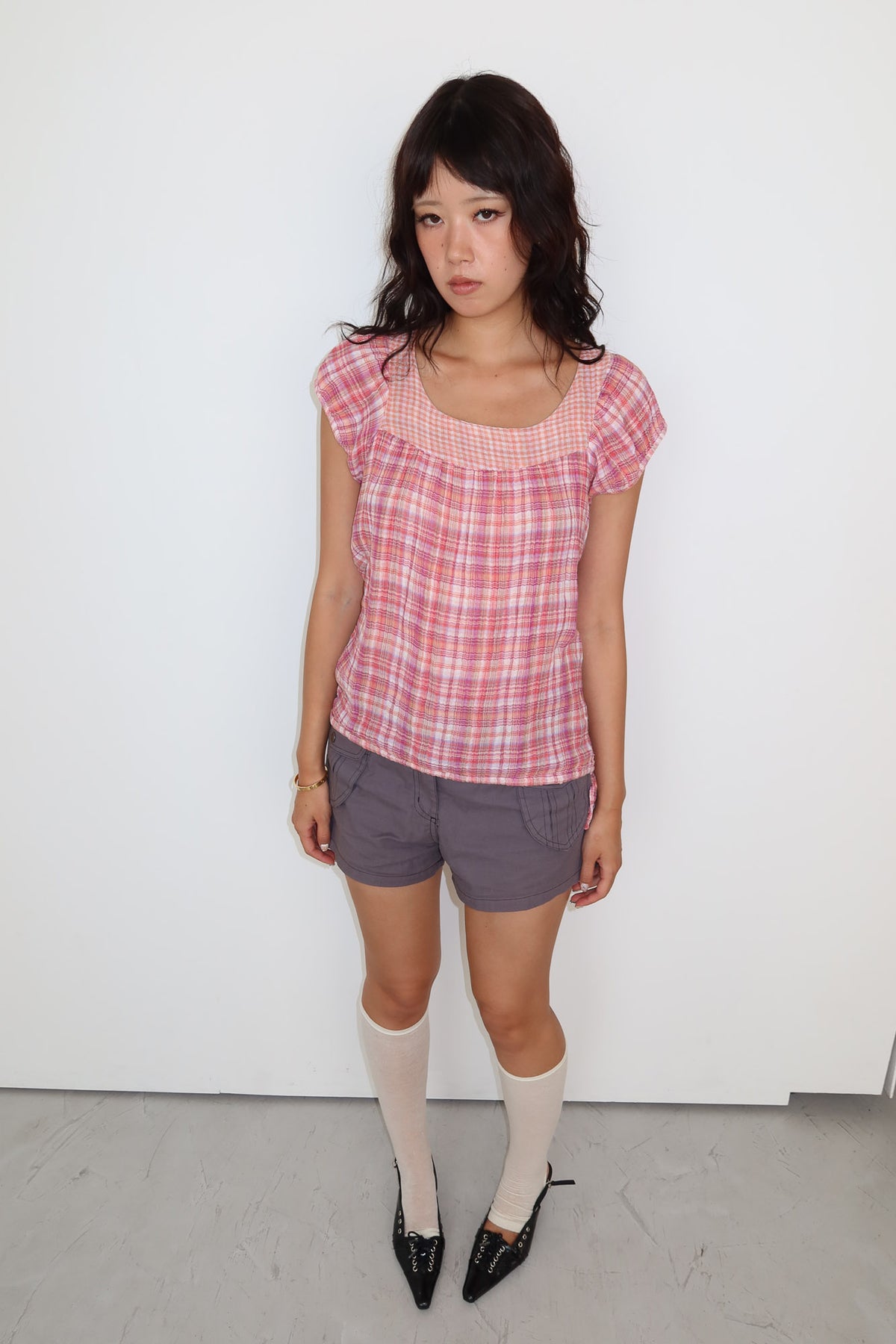 french brand | gingham top
