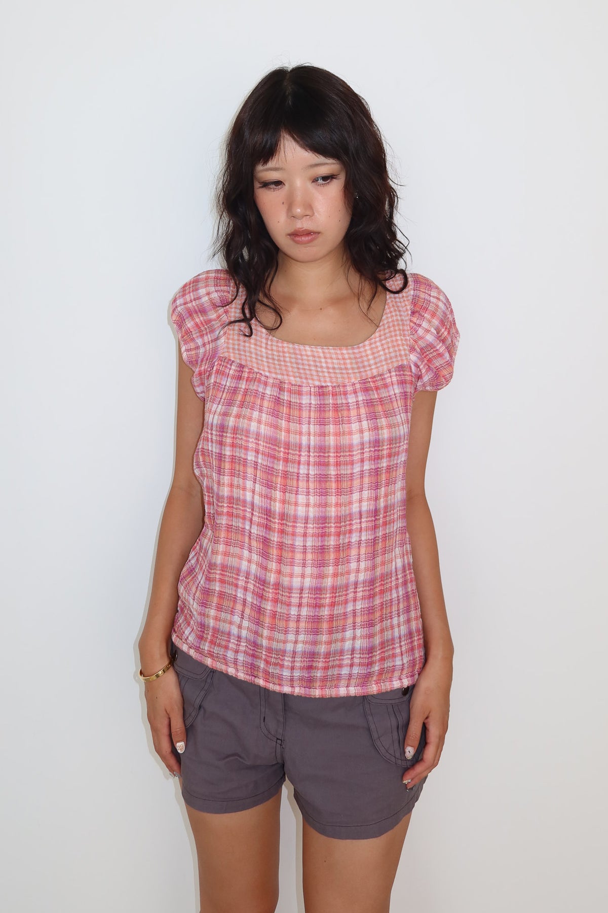 french brand | gingham top