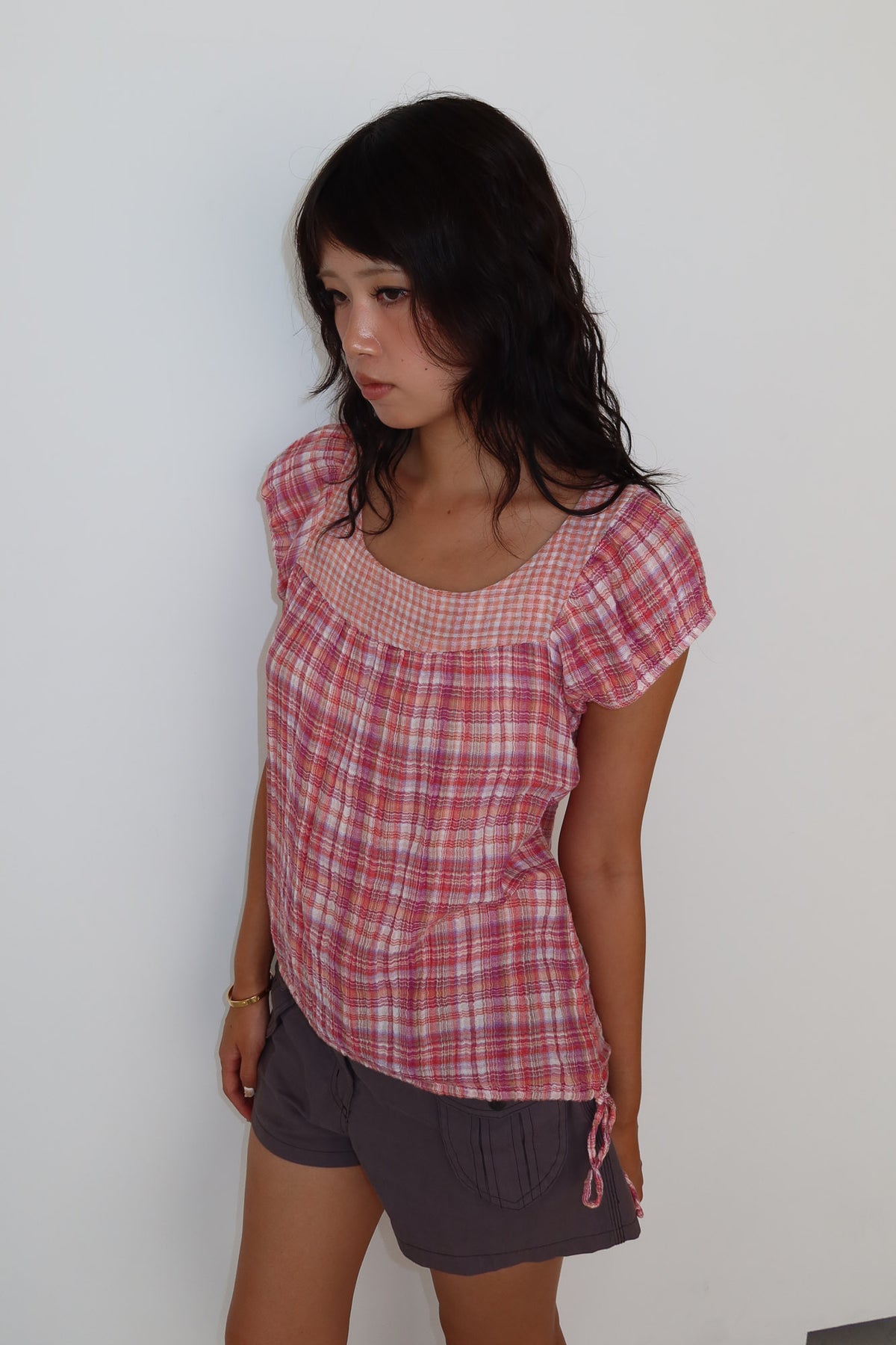 french brand | gingham top