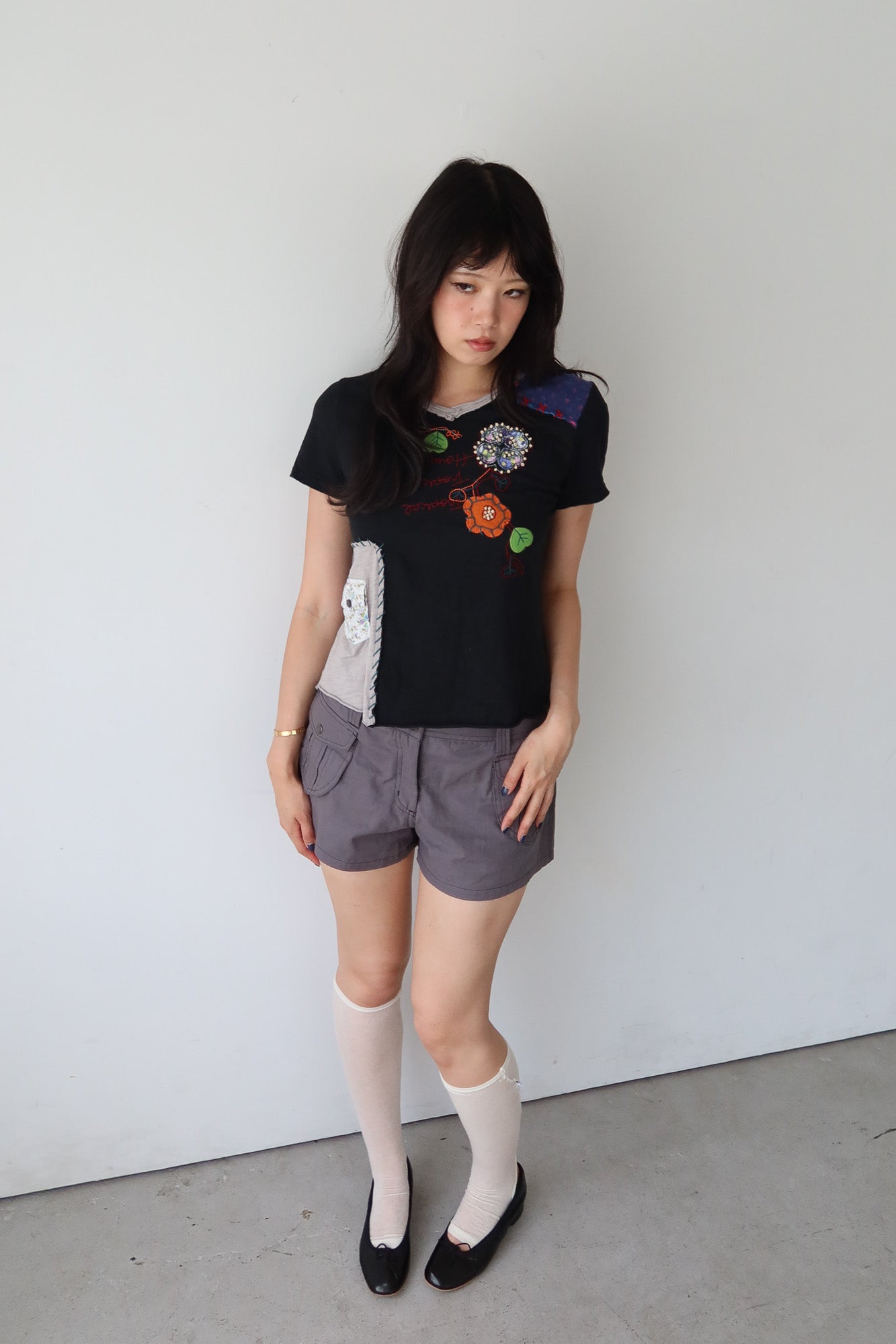 flower patchwork top