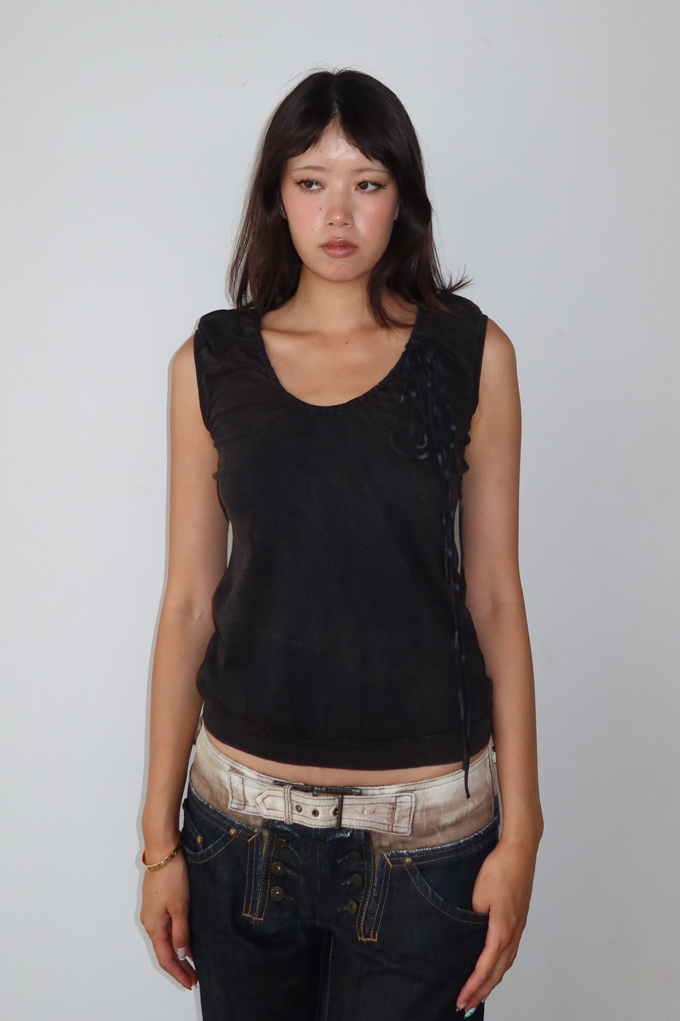 abahouse devinette | ruched drawstring top