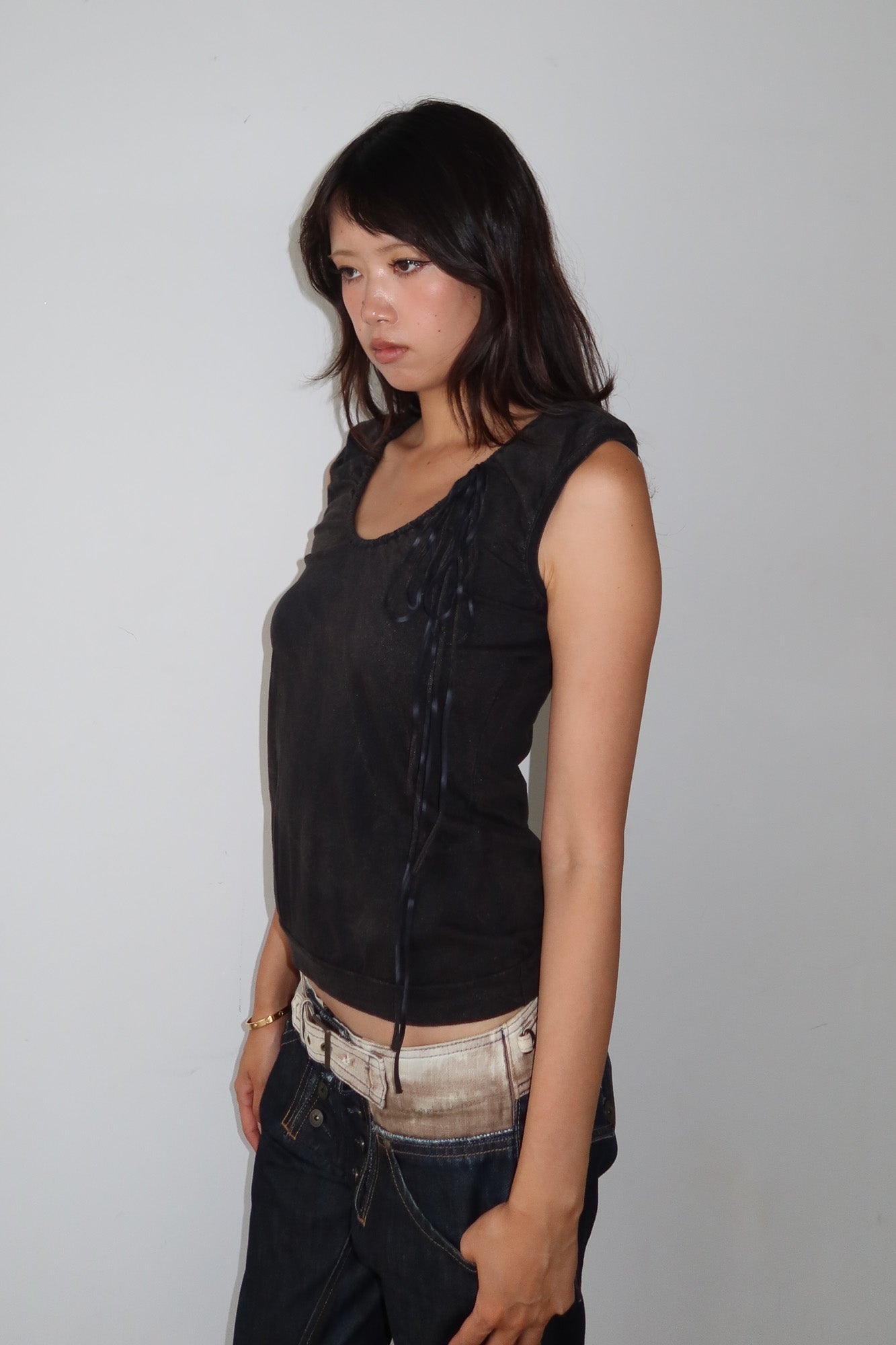 abahouse devinette | ruched drawstring top