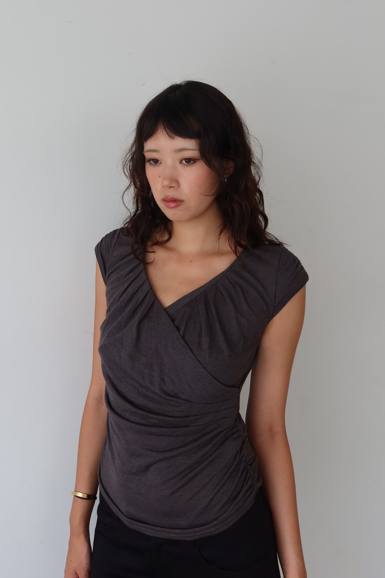ruched wrap top