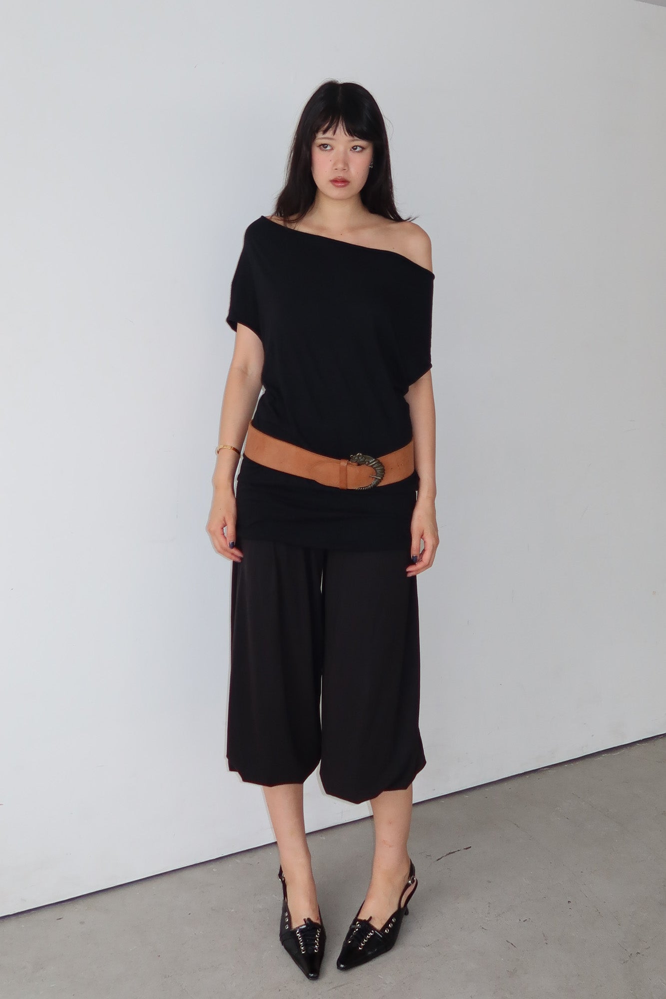 helmut lang | drapey off-shoulder top
