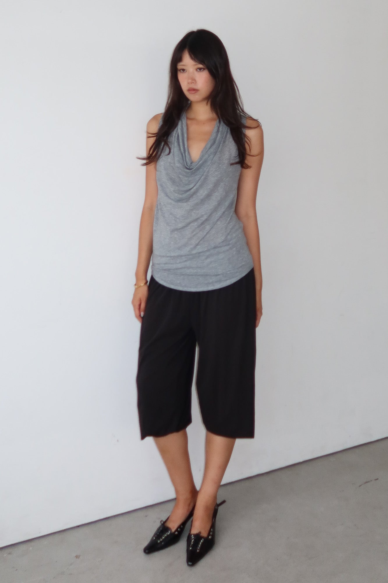 helmut lang | draped cowl neck top