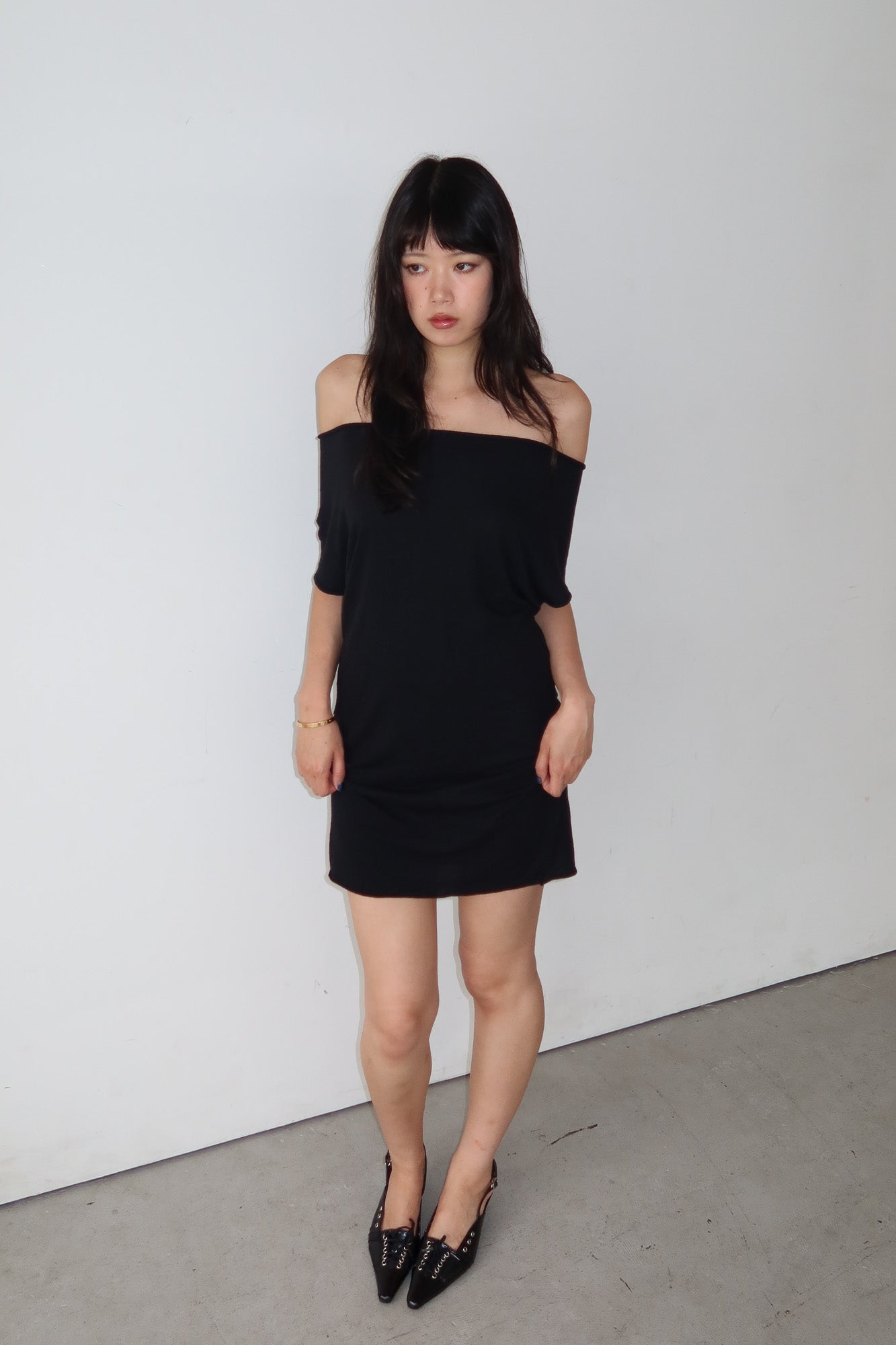 helmut lang | drapey off-shoulder top