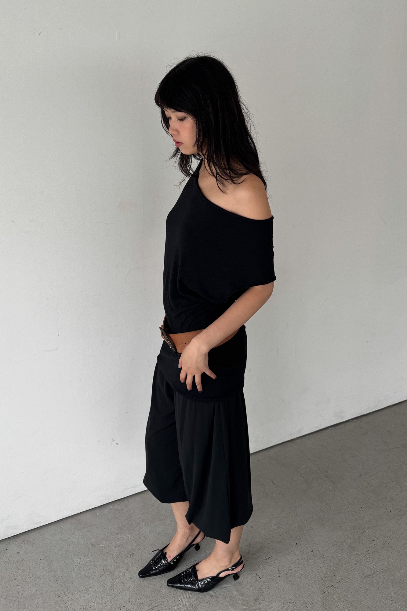 helmut lang | drapey off-shoulder top