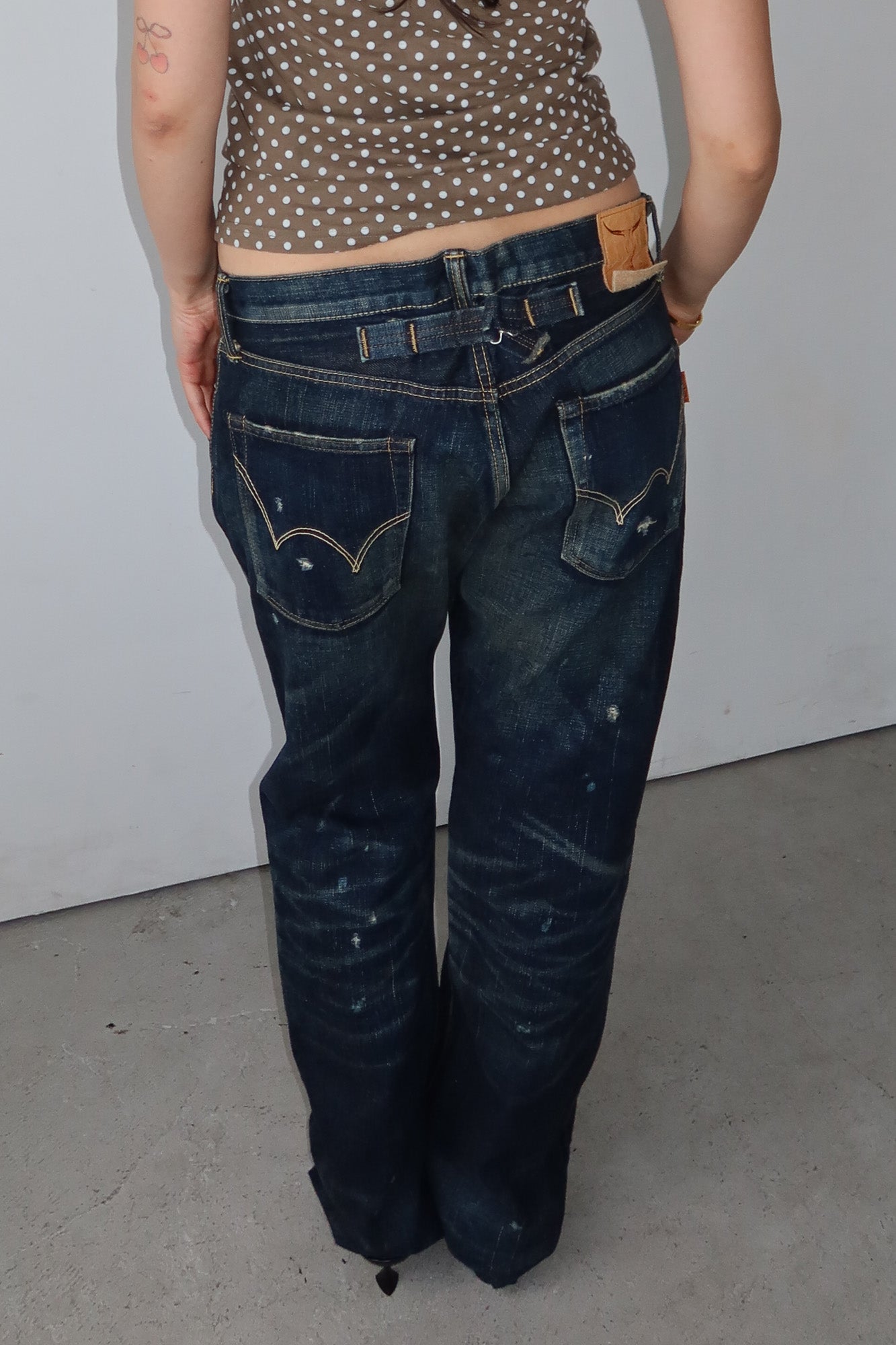 edwin | buckle distressed jeans