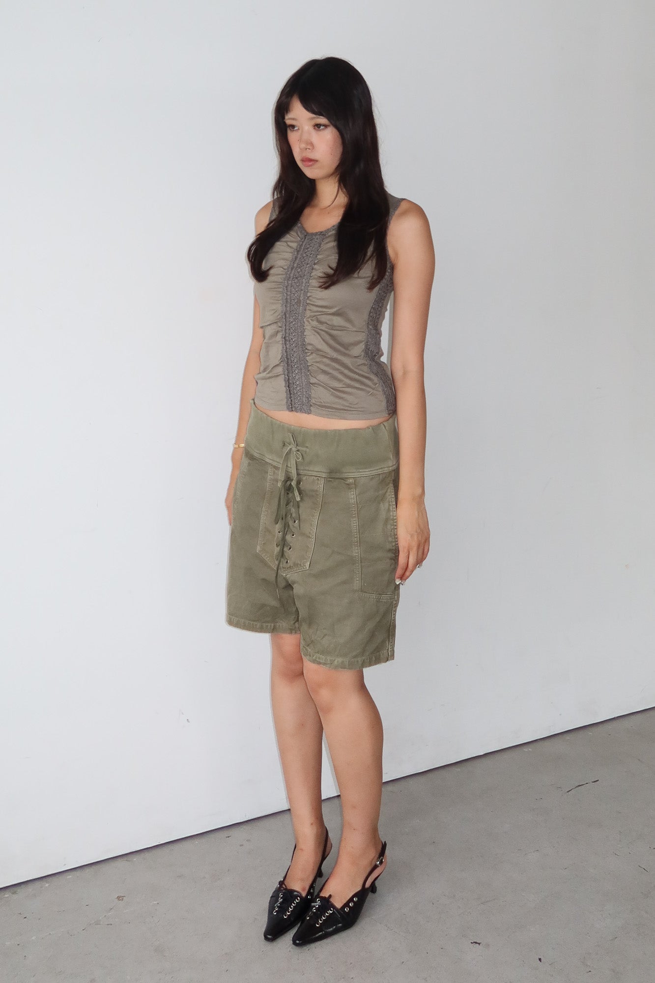 kapital | corset lace-up shorts