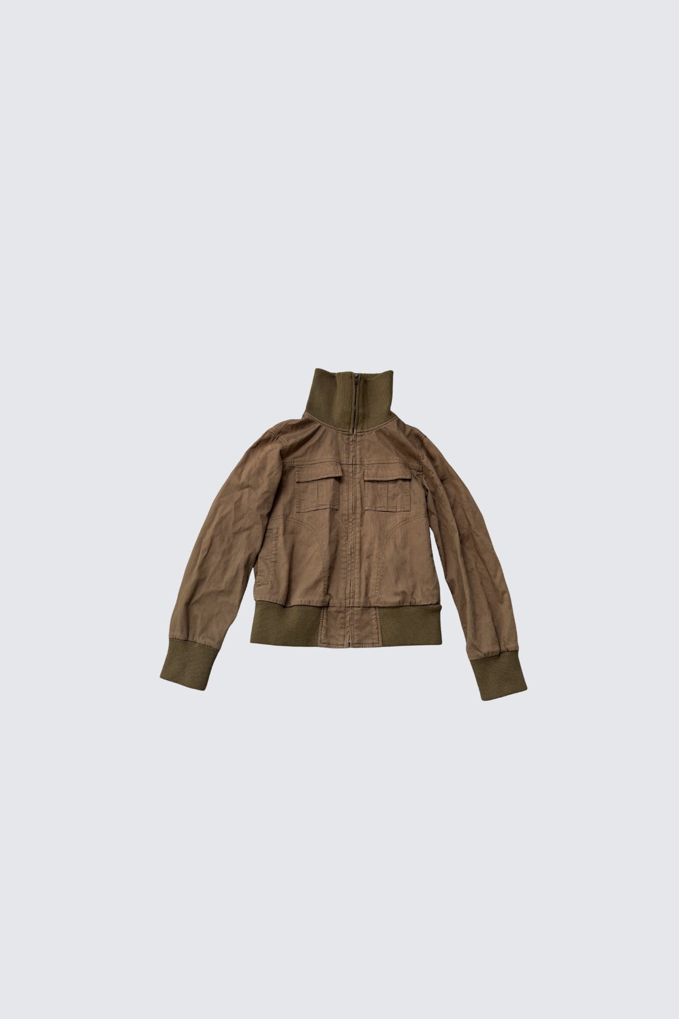 military funnel neck jacket