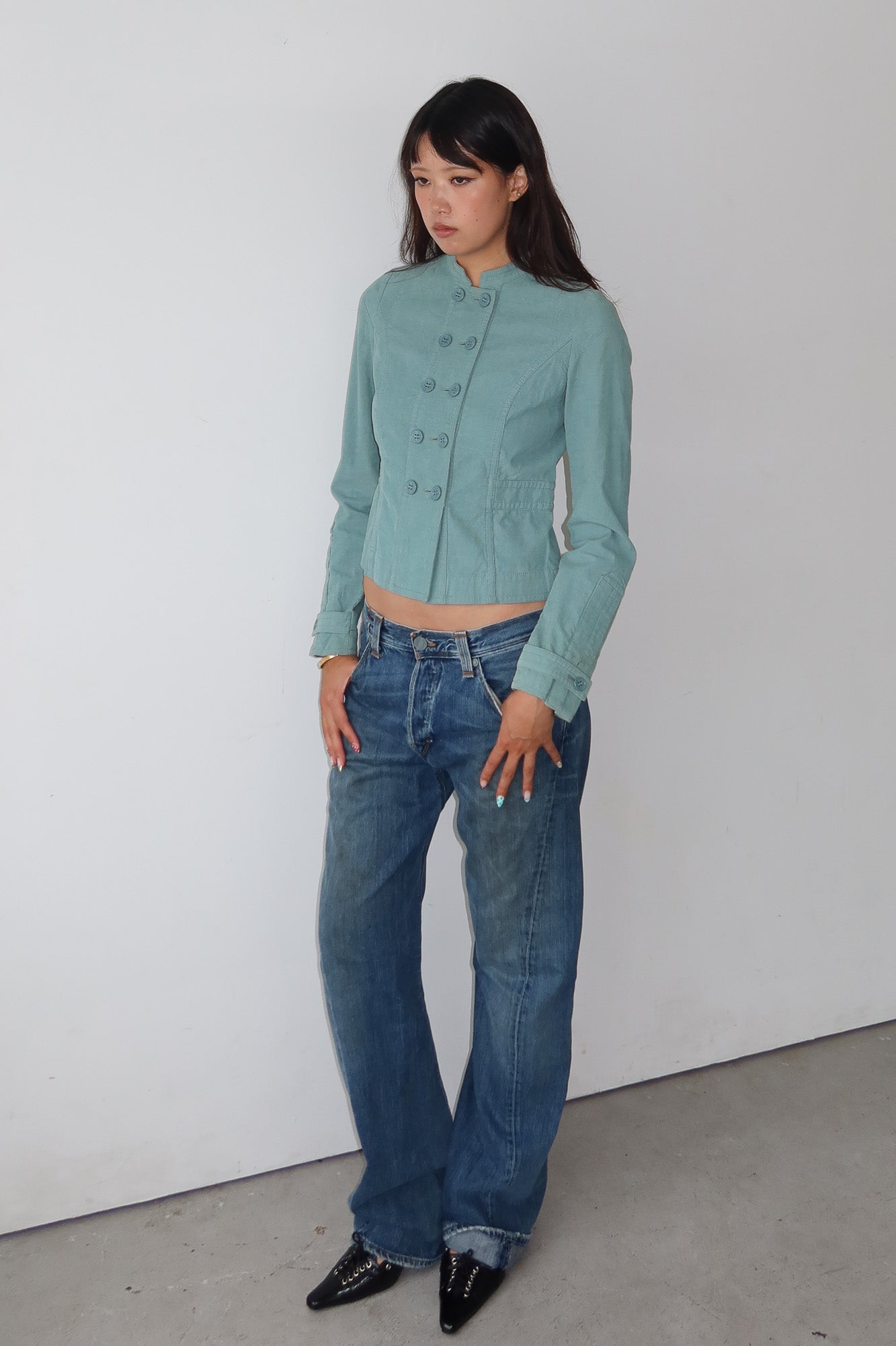 zadig & voltaire | turquoise military jacket