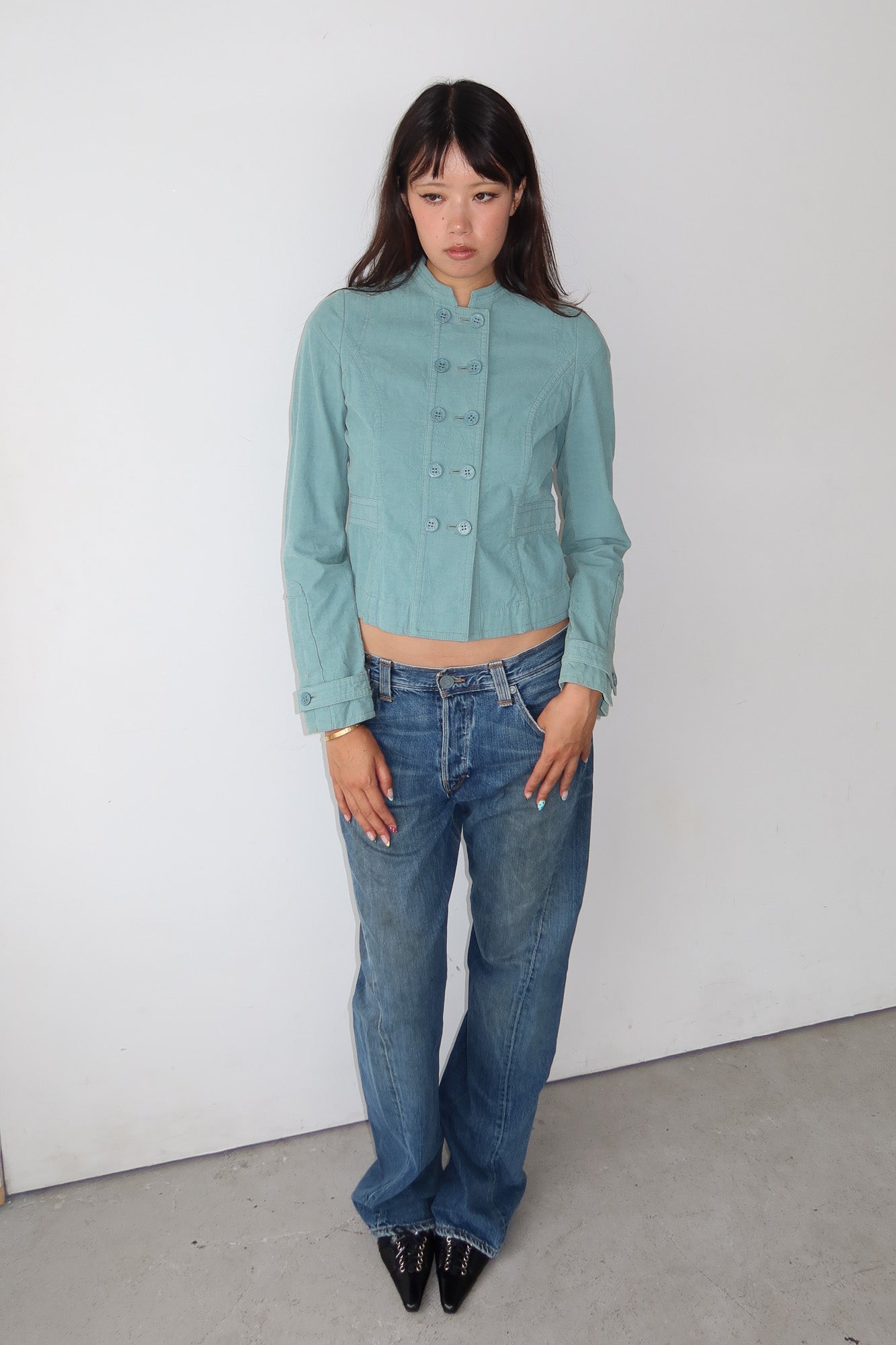zadig & voltaire | turquoise military jacket