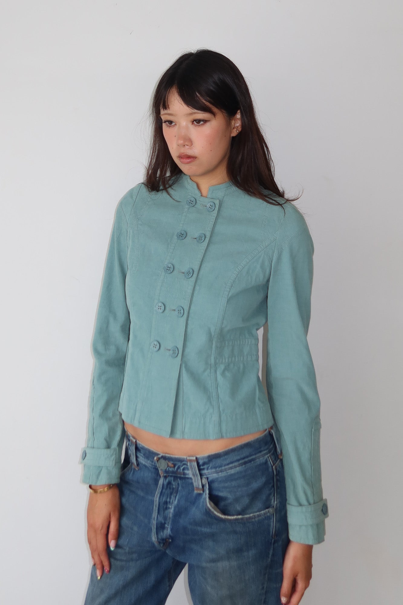 zadig & voltaire | turquoise military jacket