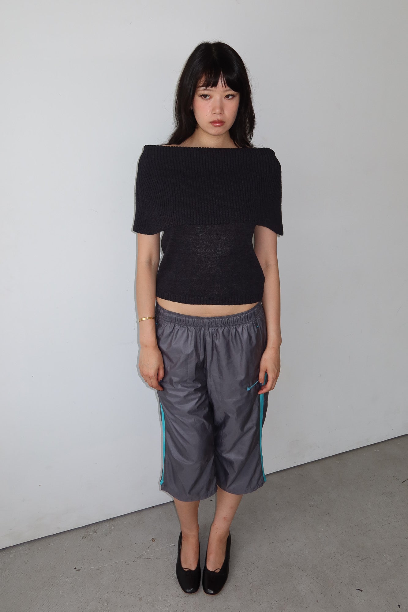 off-shoulder layered top