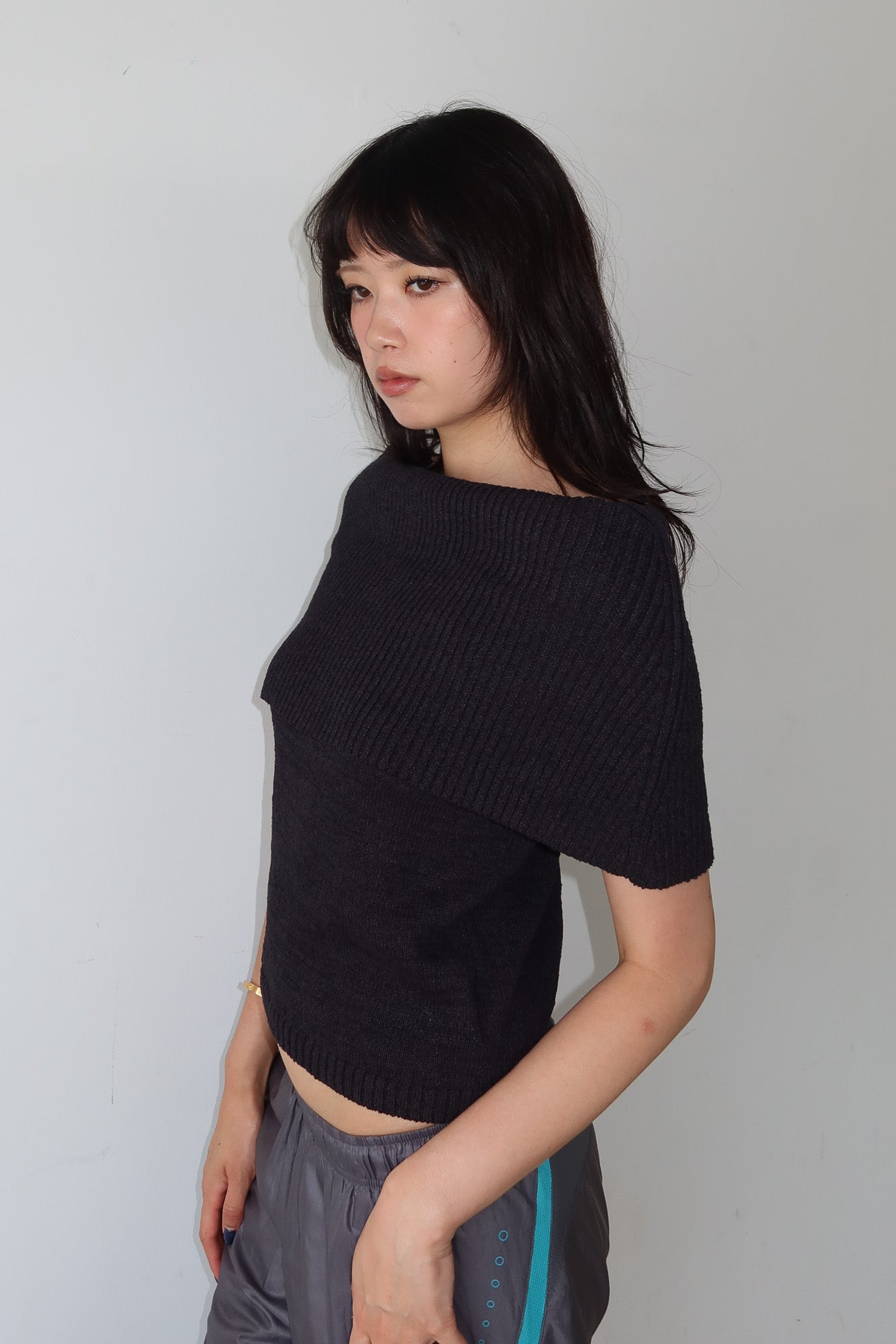 off-shoulder layered top