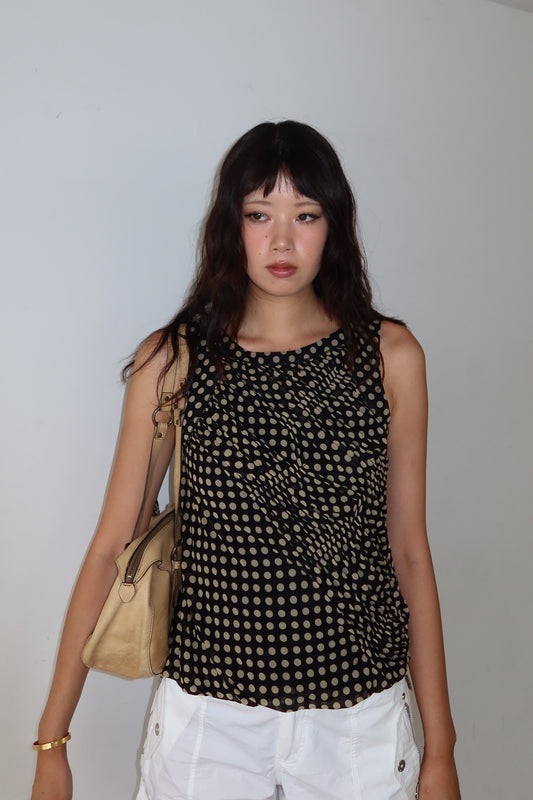 polkadot ruched top