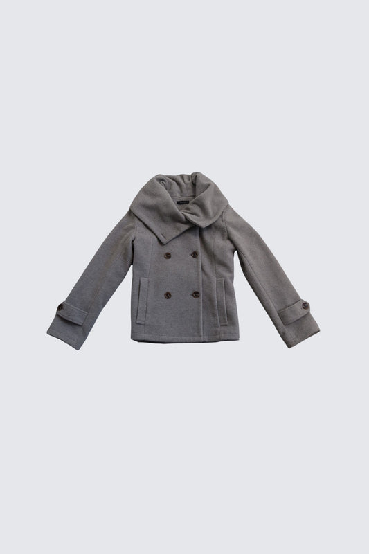 funnel neck grey coat