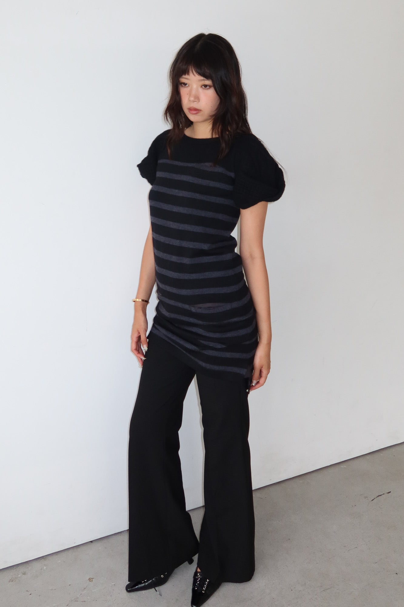 sacai luck | wool stripe dress