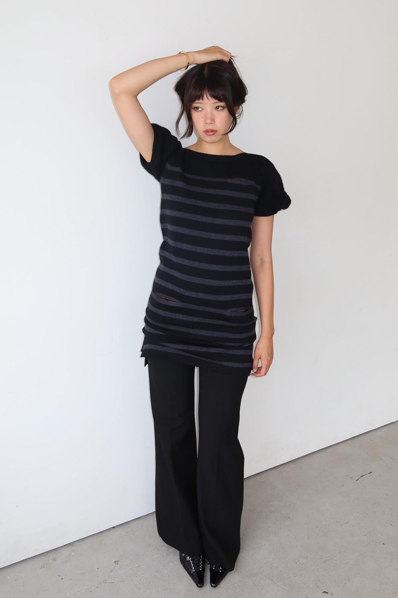 sacai luck | wool stripe dress