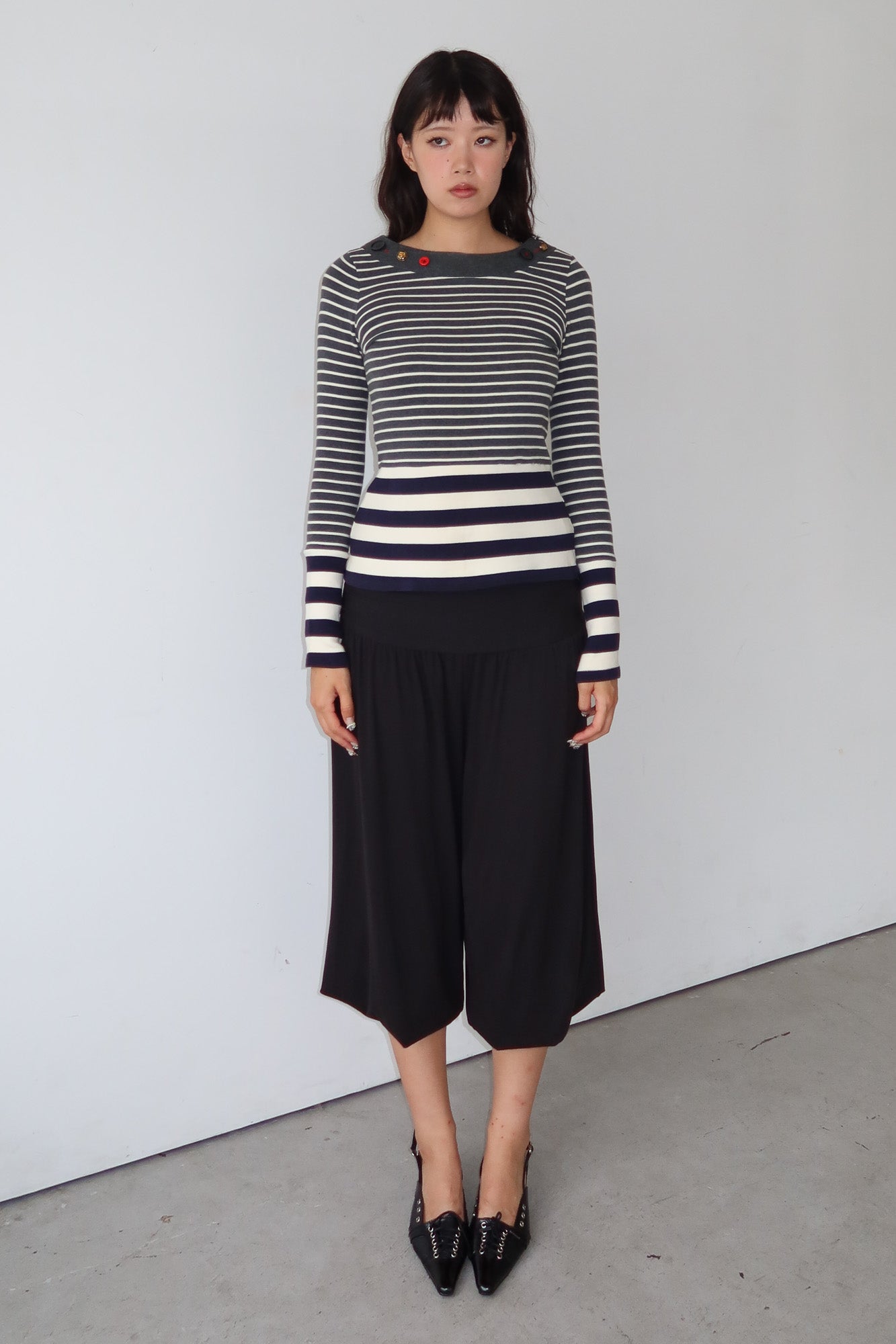celina firenze | stripe button top