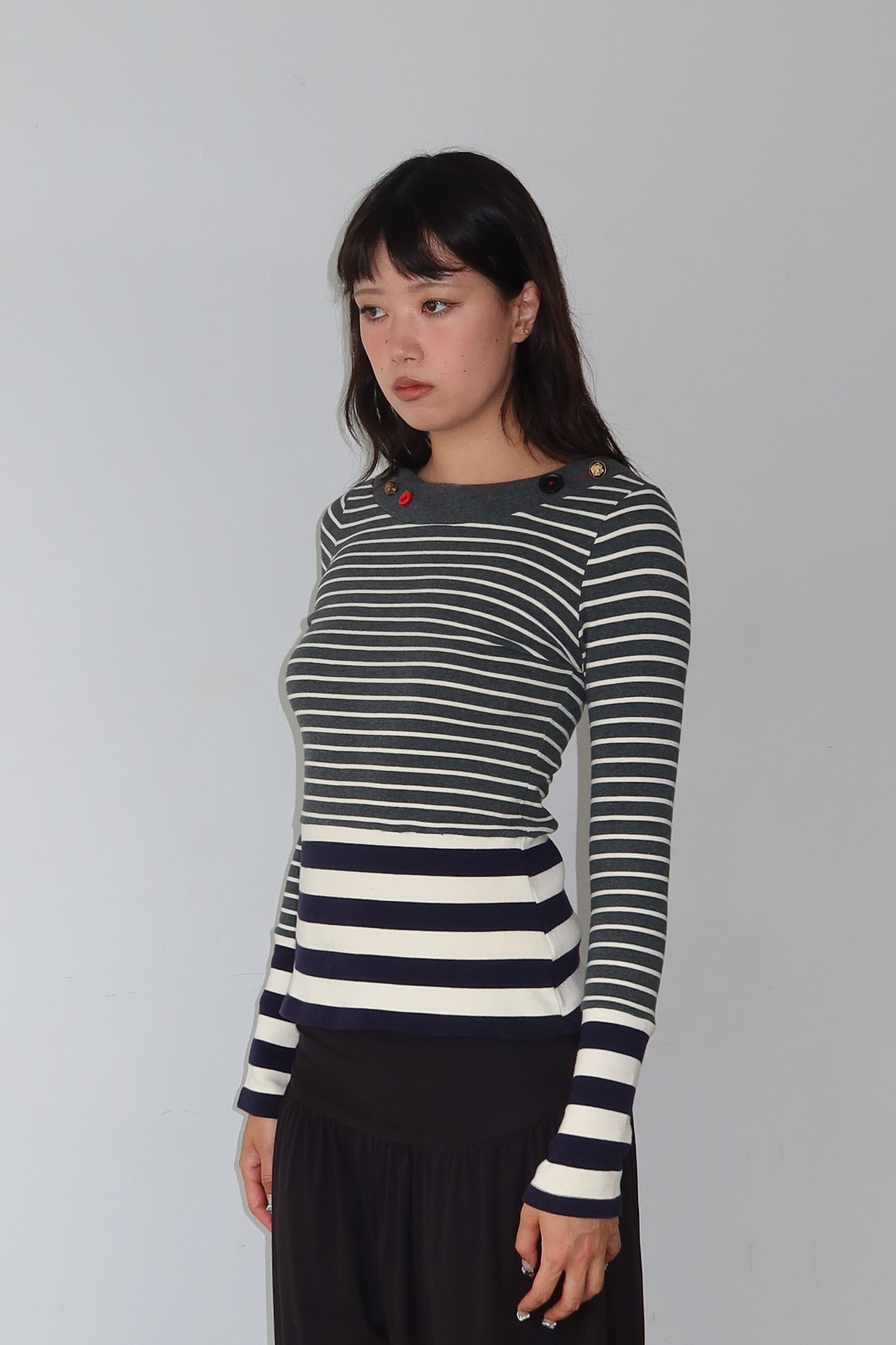 celina firenze | stripe button top