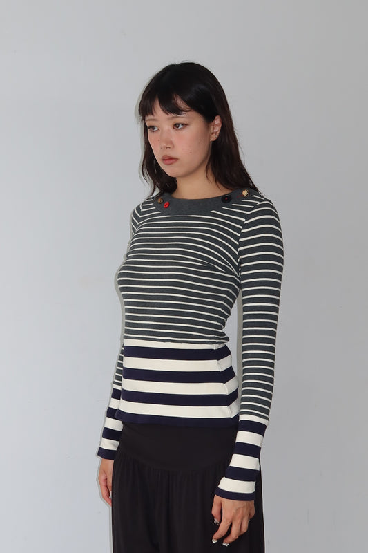celina firenze | stripe button top