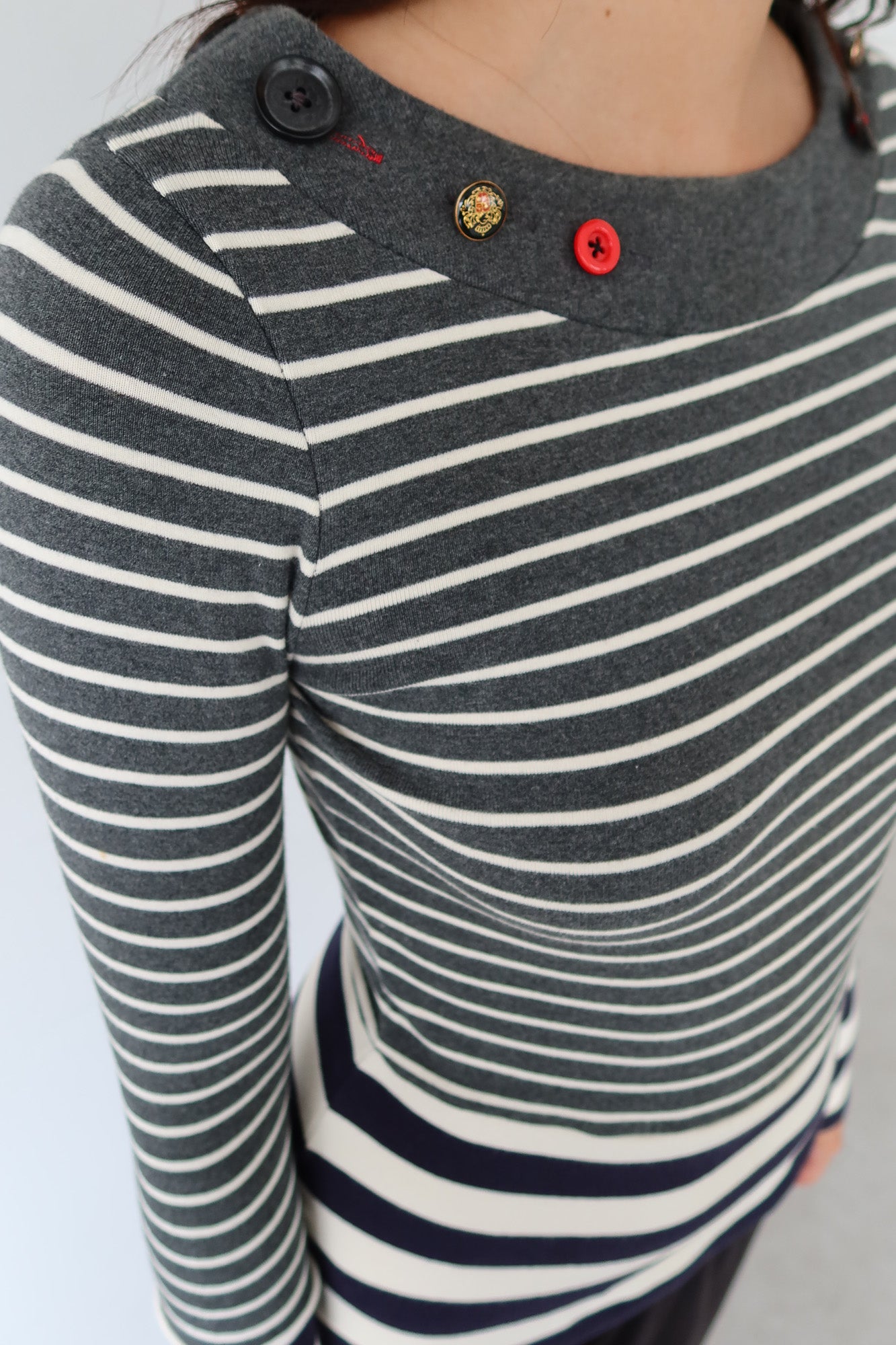 celina firenze | stripe button top