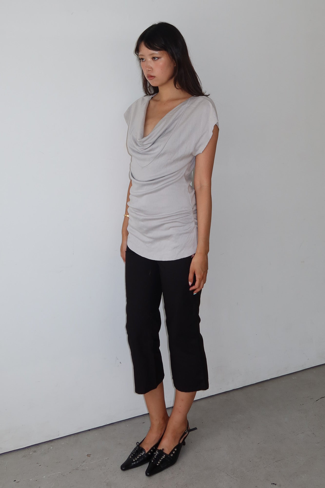 vivienne tam | dragon cowl neck top